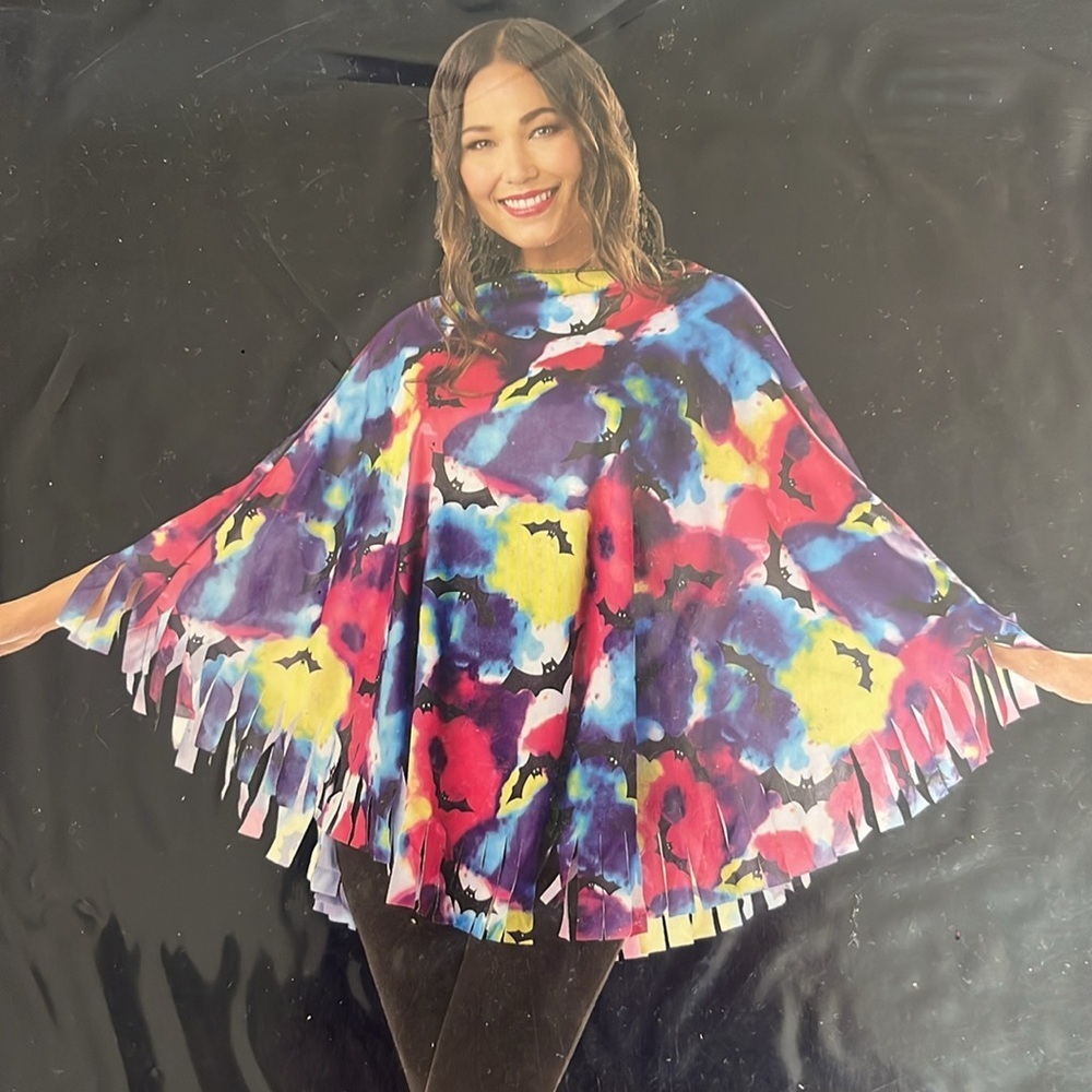 Colorful Adult Halloween Poncho